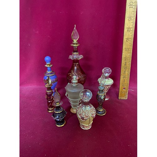 109 - Collection of 7 x glass perfume bottles