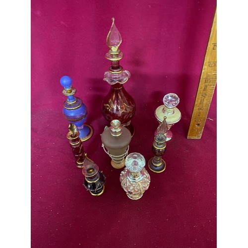 109 - Collection of 7 x glass perfume bottles