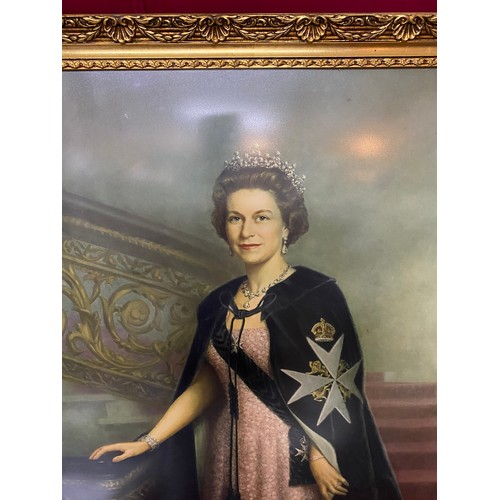 150 - Framed print of HM Queen by Leonard Boden 'order of St John' measuring 57 x 83 cms