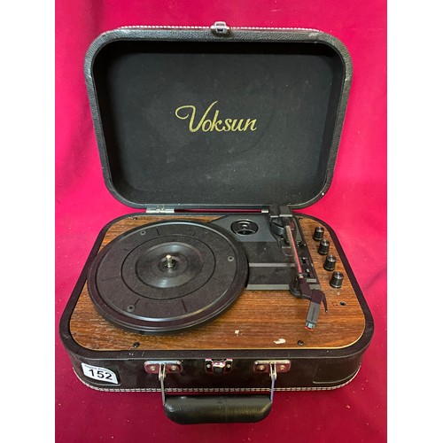 152 - Portable record player from Voksun, untested as without lead