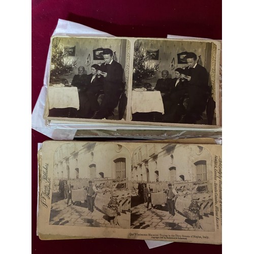 9 - Large collection of Victorian stereoview 3D photos with antique viewfinder.