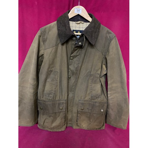 11 - Barbour waxed jacket size small