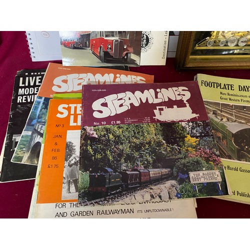 18 - Collection of Railwayana including books, magazines, photos, postcards and a clock.