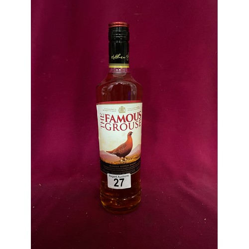 27 - Bottle of Famous Grouse Whisky, 700ml 40%