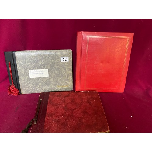 32 - 3 x postcard albums