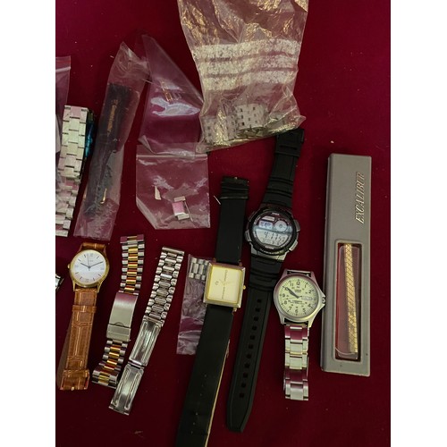 39 - Box of watches, straps and parts.