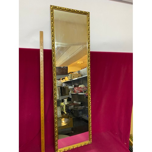 194 - Vintage gilt framed oblong mirror.