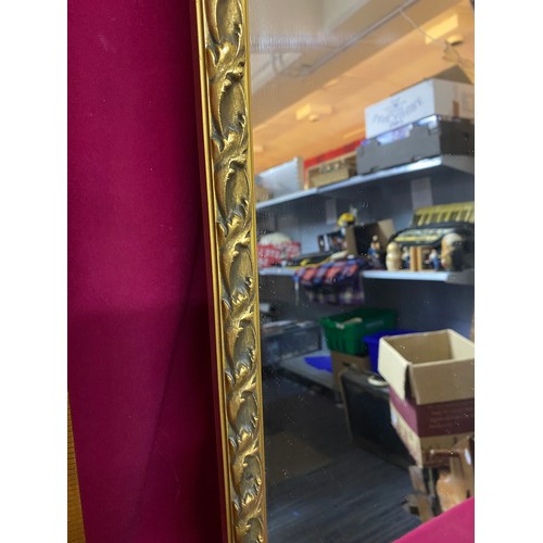 194 - Vintage gilt framed oblong mirror.