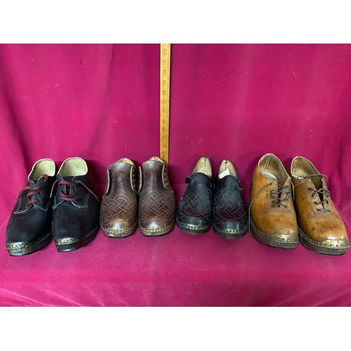 238 - Collection of 4 pairs on vintage clogs