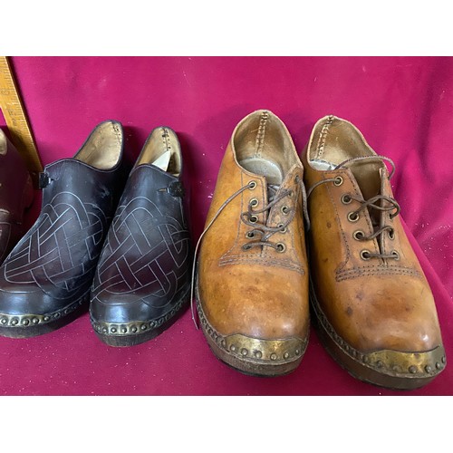 238 - Collection of 4 pairs on vintage clogs