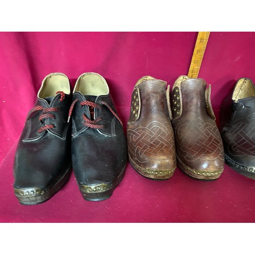 238 - Collection of 4 pairs on vintage clogs