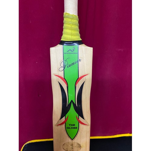 365 - A Woodworm Pioneer 'The Globe' cricket bat