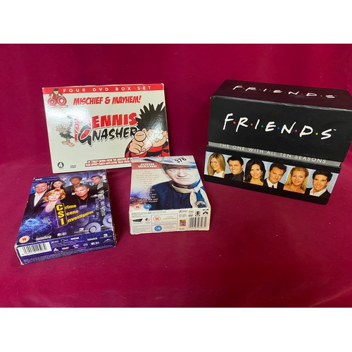 376 - Selection of DVD box sets including Friends, John Wayne, CSI and Dennis and Gnasher