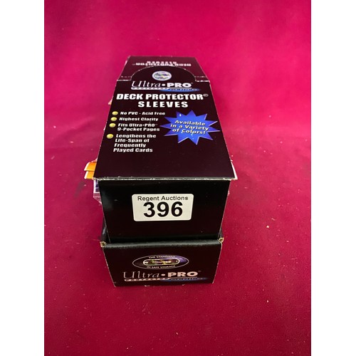 396 - Full box of Ultra Pro deck protector sleeves. 15 packets, each packet containing 50 sleeves of highe... 