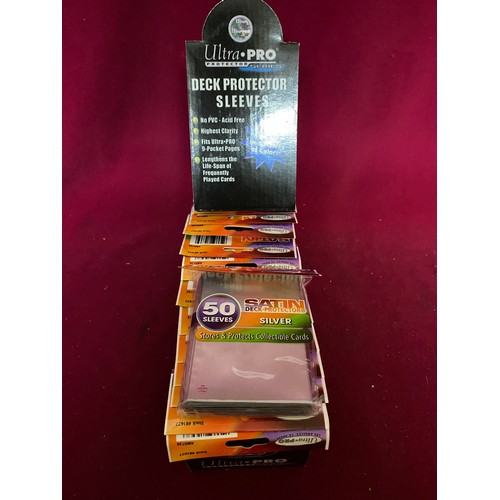 396 - Full box of Ultra Pro deck protector sleeves. 15 packets, each packet containing 50 sleeves of highe... 