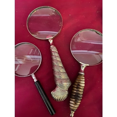 161 - Collection of vintage magnifying glasses