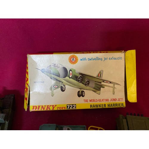 56 - Collection of vintage die cast cars and military vehicles from Dinky and Corgi.