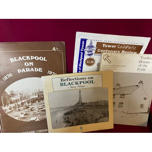 60 - Collection of Blackpool books and Album of Blackpool award cards