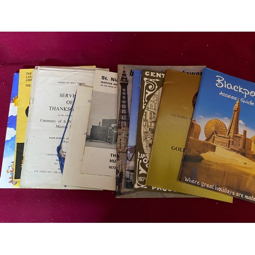 60 - Collection of Blackpool books and Album of Blackpool award cards