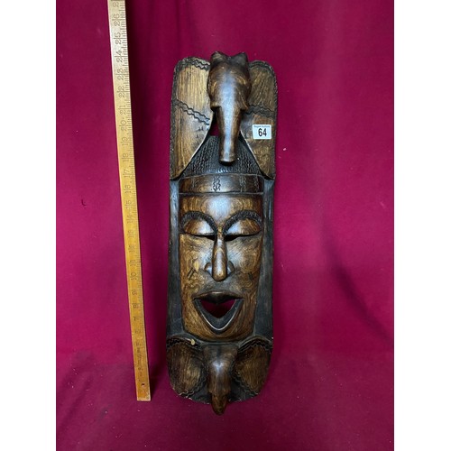 64 - Large wooden face mask