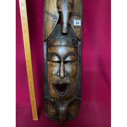 64 - Large wooden face mask