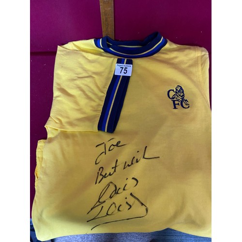 75 - Hand signed Chelsea shirt by David Luis