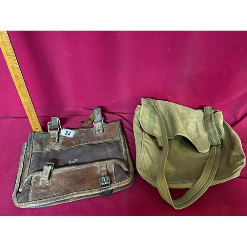 84 - 2 x vintage military satchels