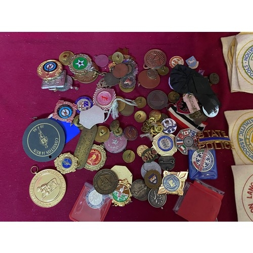 377 - Selection of assorted badges and medals