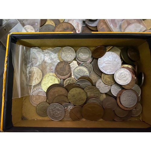 Large case filled with old coins