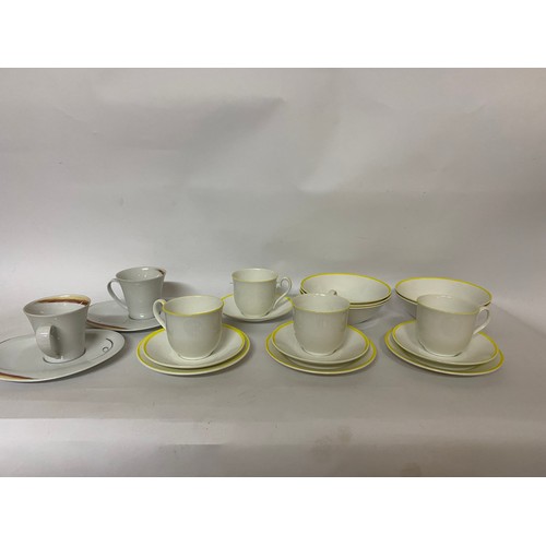 106 - Pair of Vintage Settmann Weidenn cups and saucers and Elizabethan Bone China Breakfast set.