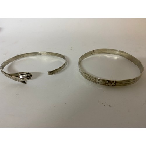 110 - 4 Hallmarked silver bangles.