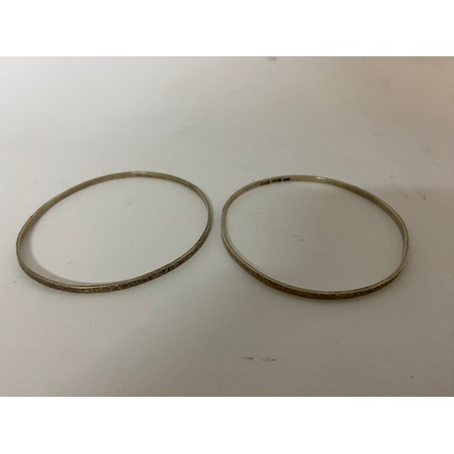 110 - 4 Hallmarked silver bangles.