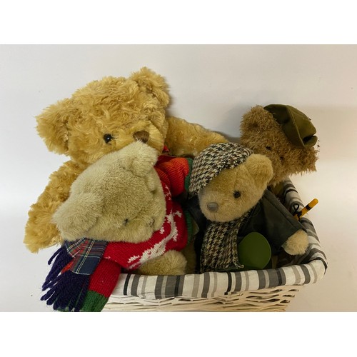 114 - 4 x vintage teddy bears from Keel and Country Gents.