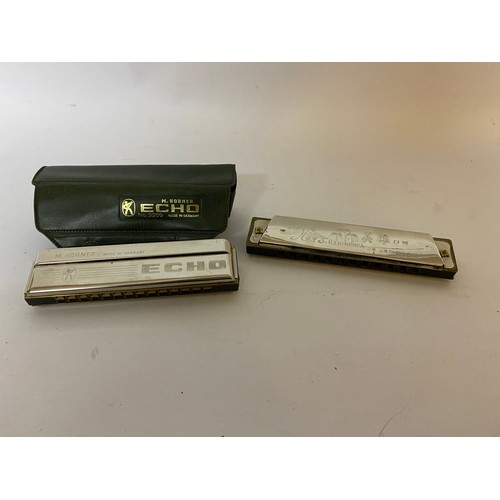 124 - Vintage harmonica's from M. Hohner[Echo] and Hero[Shanghai]