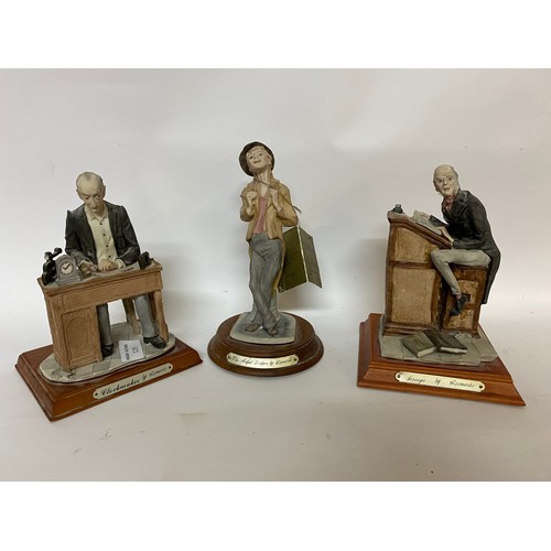 129 - The Artful Dodger, Scrooge and The Clockmaker figurines from Leonardo.  Tallest 22cms