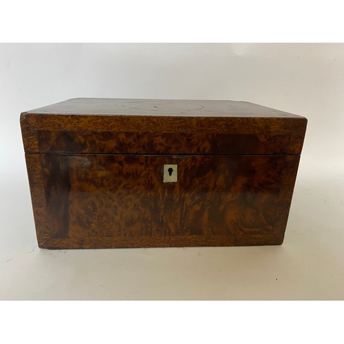 136 - Antique ladies travel writing box. 28x19x15cms