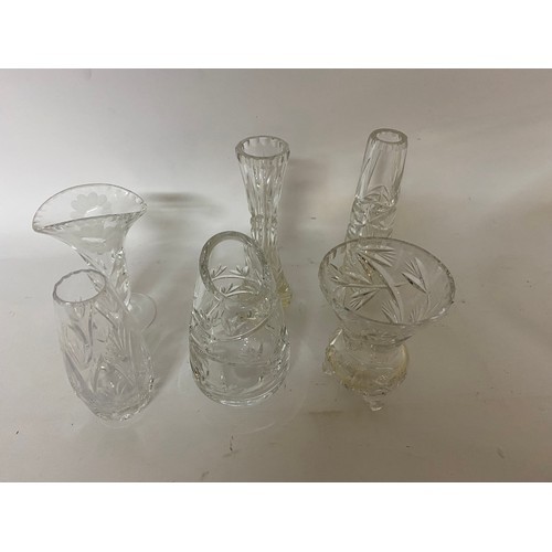 158 - Selection of glass vases and bud vases