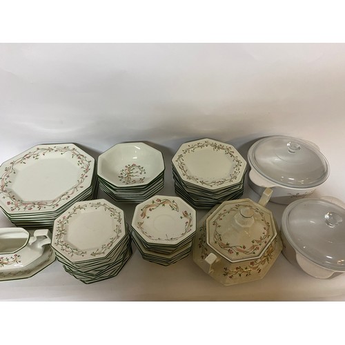 161 - Dinner service from Johnson Bros, Eternal Beau, comprising of 7 dinner plates, 11 salad plates, 12 s... 