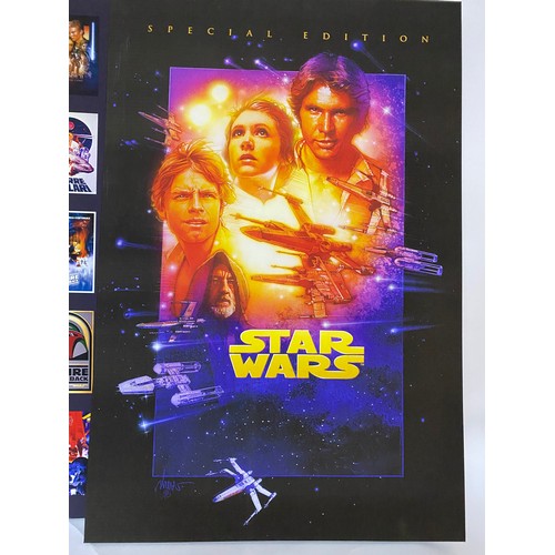 183 - 2 Star Wars canvas on frame pictures, 60x90cms.