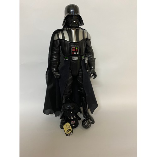 190 - Star Wars Darth Vader figure 52cms, Darth Vader soft toy and Darth Vader Dark Star golf ball.