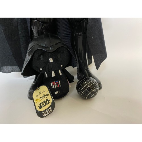 190 - Star Wars Darth Vader figure 52cms, Darth Vader soft toy and Darth Vader Dark Star golf ball.