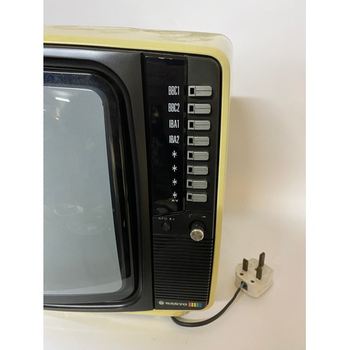 201 - Vintage Sanyo colour TV, tested for screen and sound working