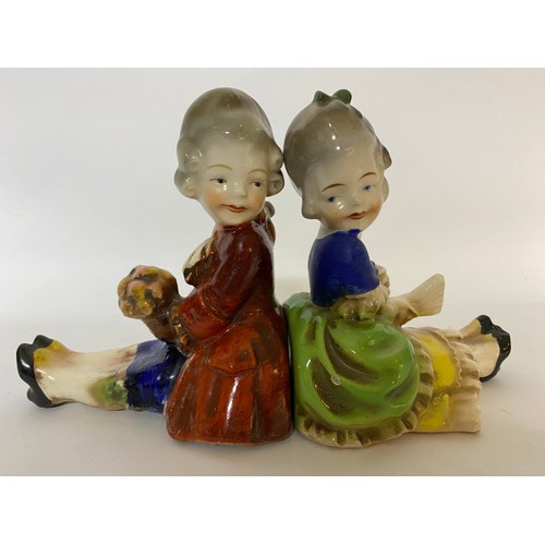 205 - Pair of 1940's Boy and Girl Goebel Bookends