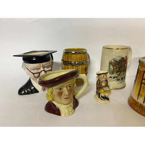 230 - Selection of tankards and toby jugs