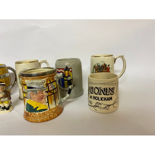 230 - Selection of tankards and toby jugs