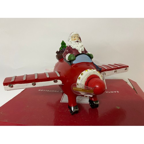 236 - Festive Feeling Santa plane with message propeller