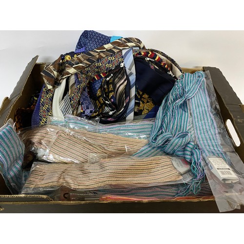 239 - Large collection of mens ties and ladies scarves