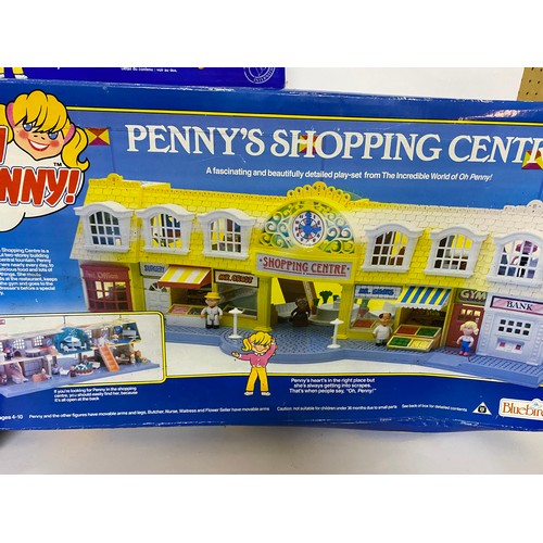 281 - Oh Penny playsets, Camping car, Shopping centre and Peppermint Parlour.