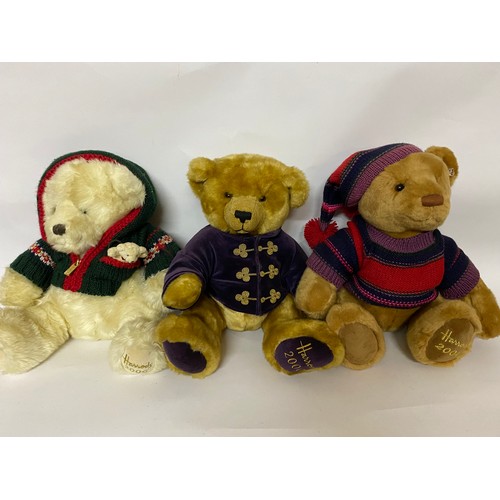 288 - Selection of 11 x Harrods bears, 1999-2009  inclusive.