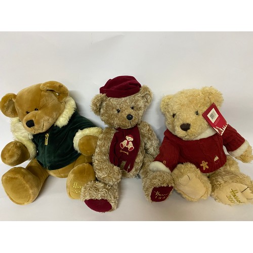 288 - Selection of 11 x Harrods bears, 1999-2009  inclusive.